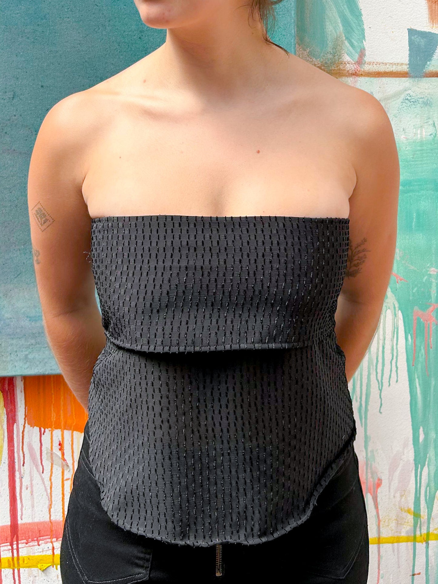 Top Bies Negro Textura