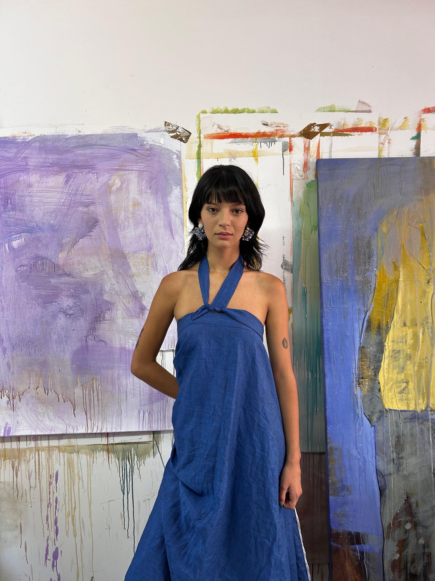 Conjunto Falda pareo y  corset de Lino