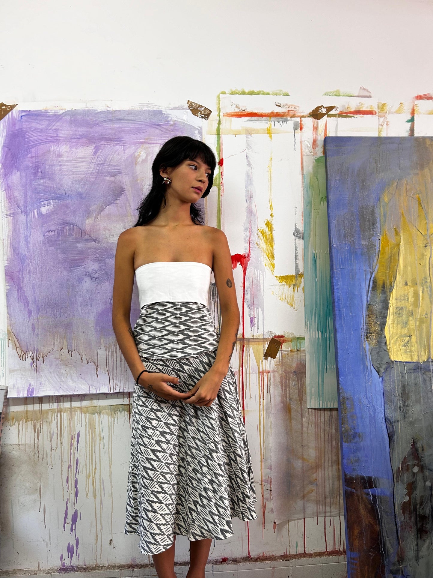 Conjunto midi Falda pareo y Top