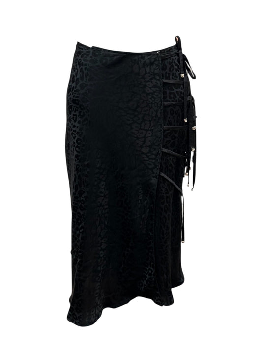 Falda amarras Seda midi