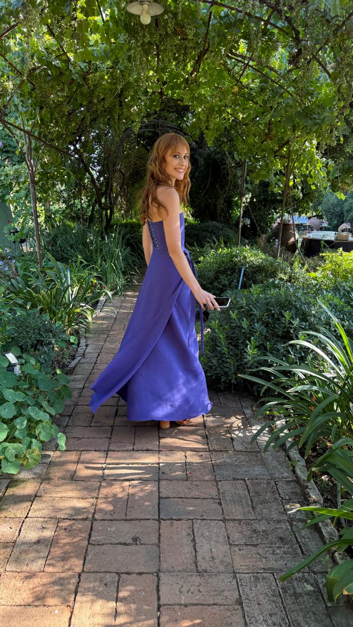 Conjunto Falda pareo y  corset de Lino