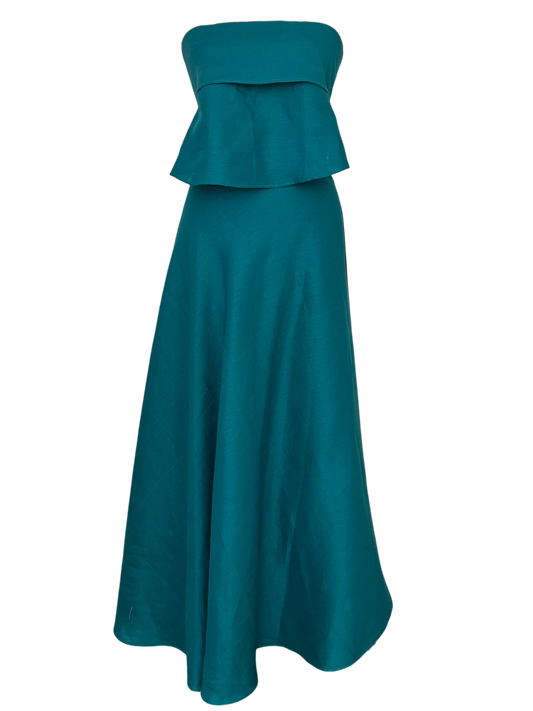 Conjunto Lino Falda pareo y top bies