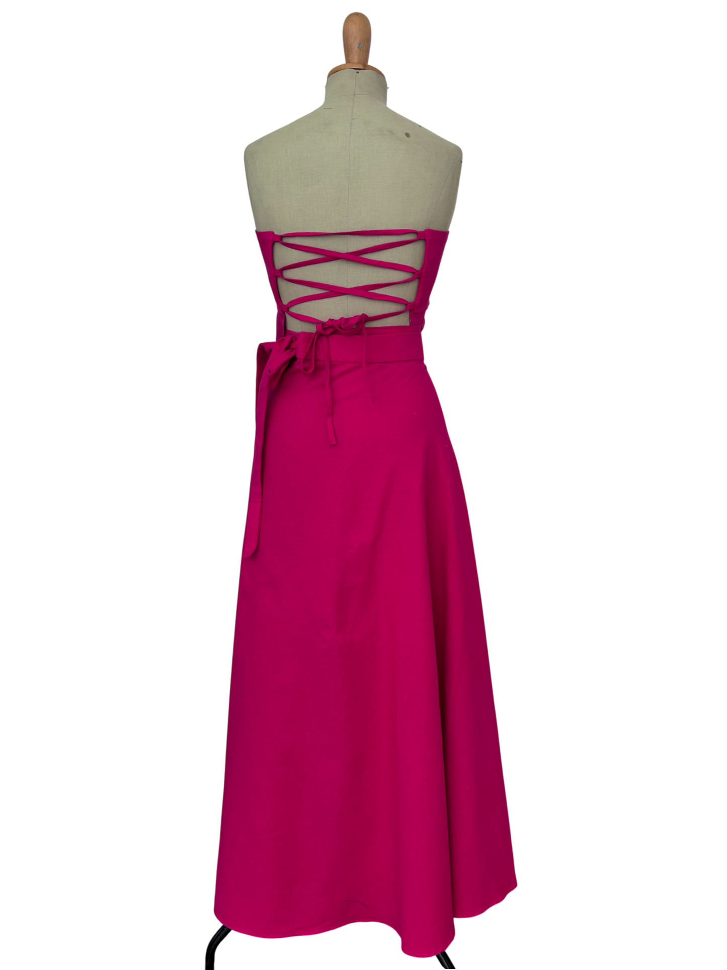 Conjunto Lino Falda pareo y top bies