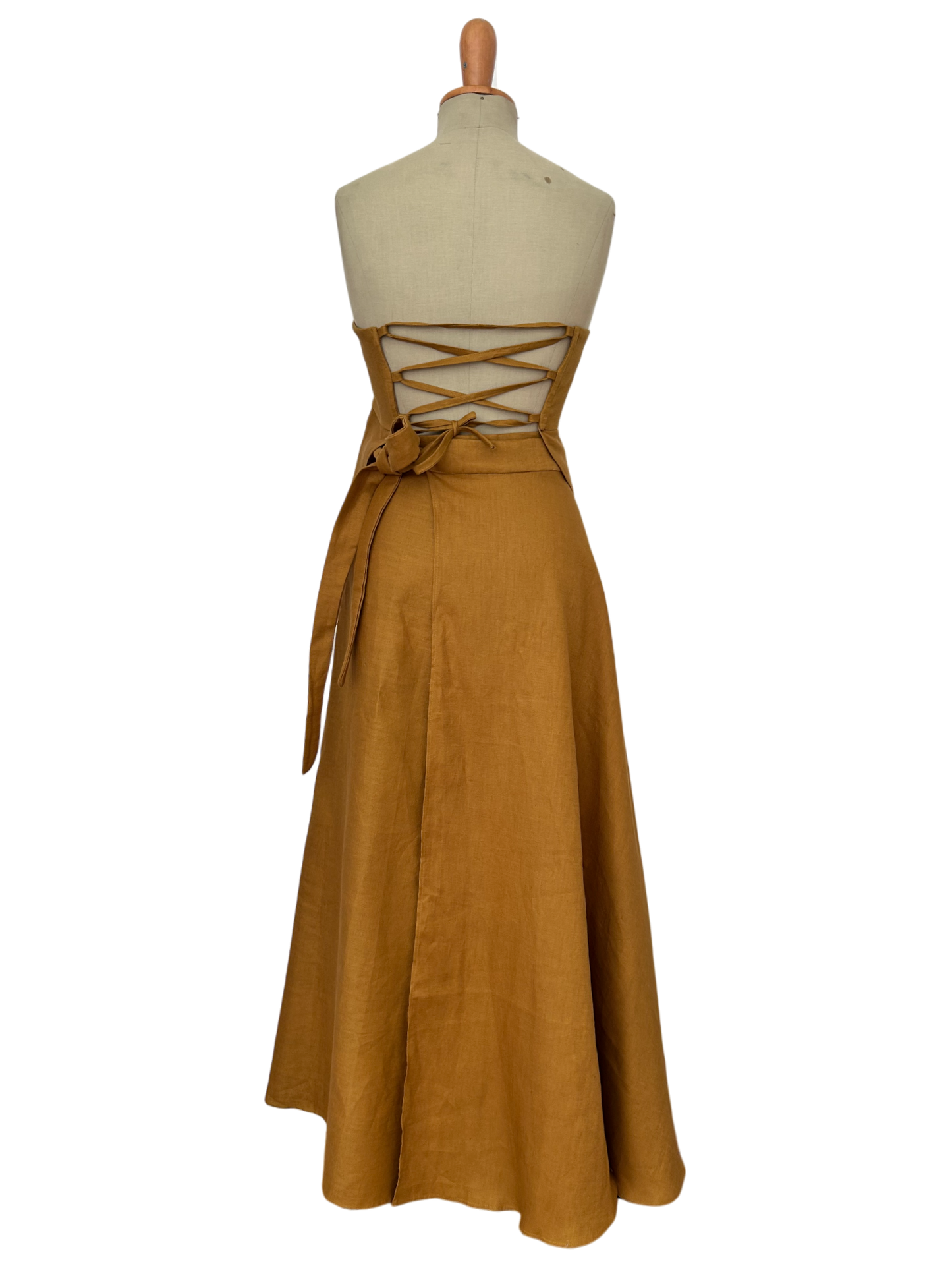 Conjunto Lino Falda pareo y top bies