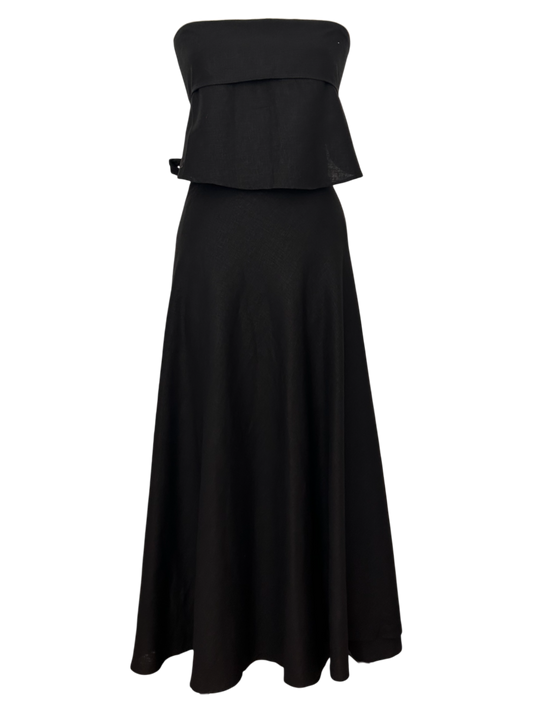 Conjunto Lino Falda pareo y top bies