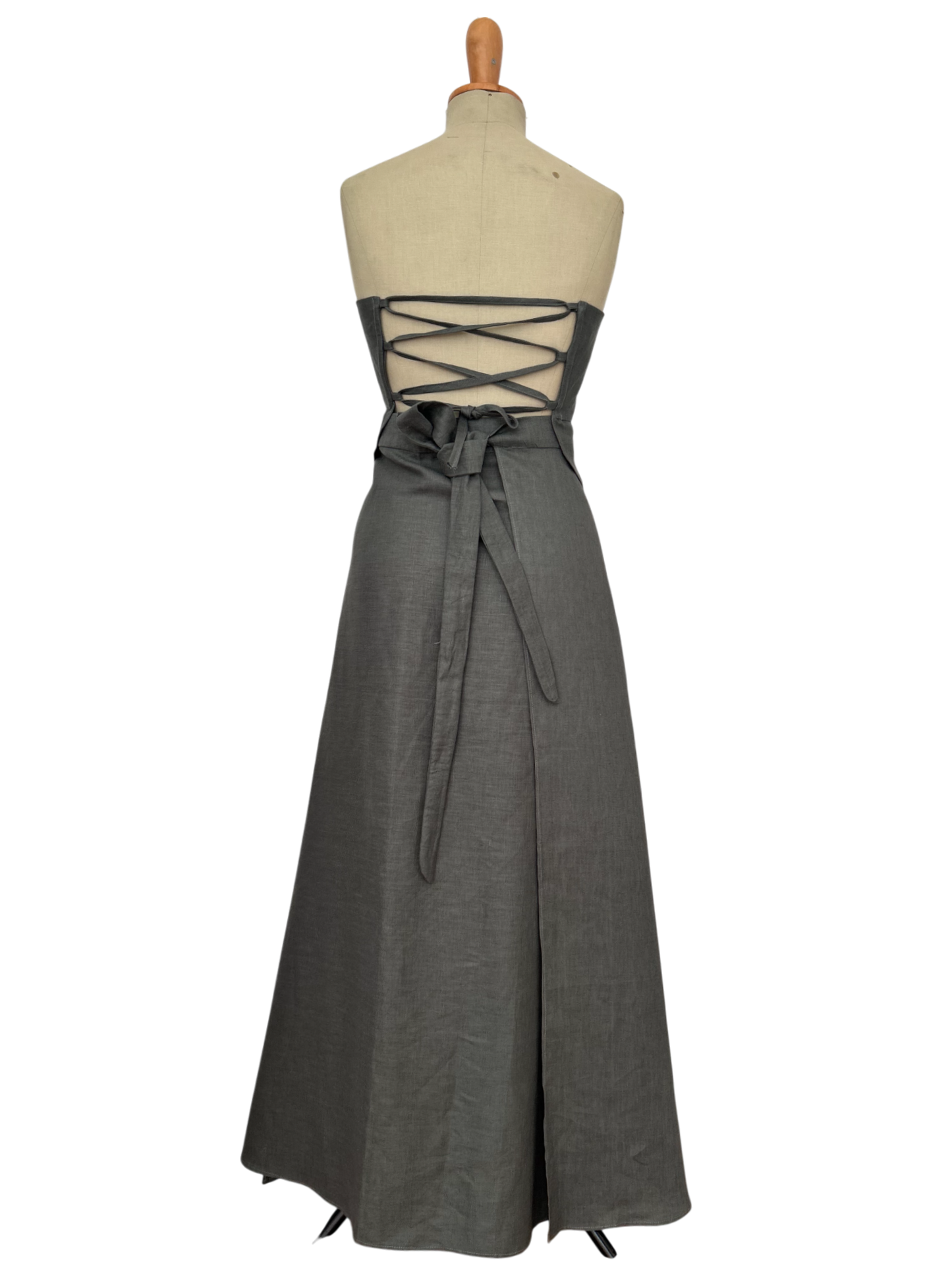 Conjunto Lino Falda pareo y top bies